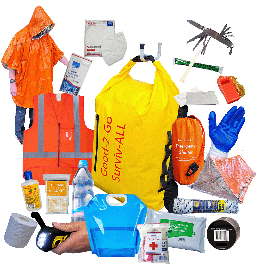 Civil Defence Kit 4 Person in Dry bag backpack